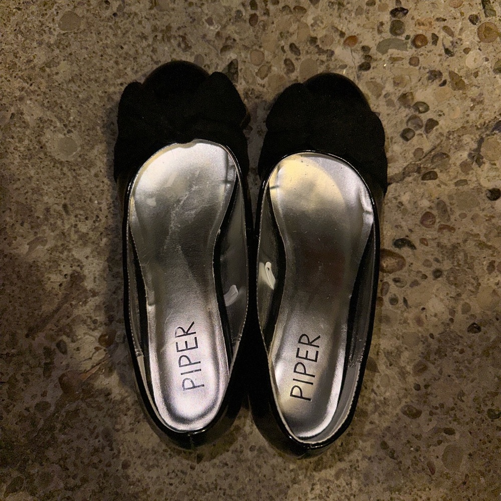 Piper Kids Black Formal Heels